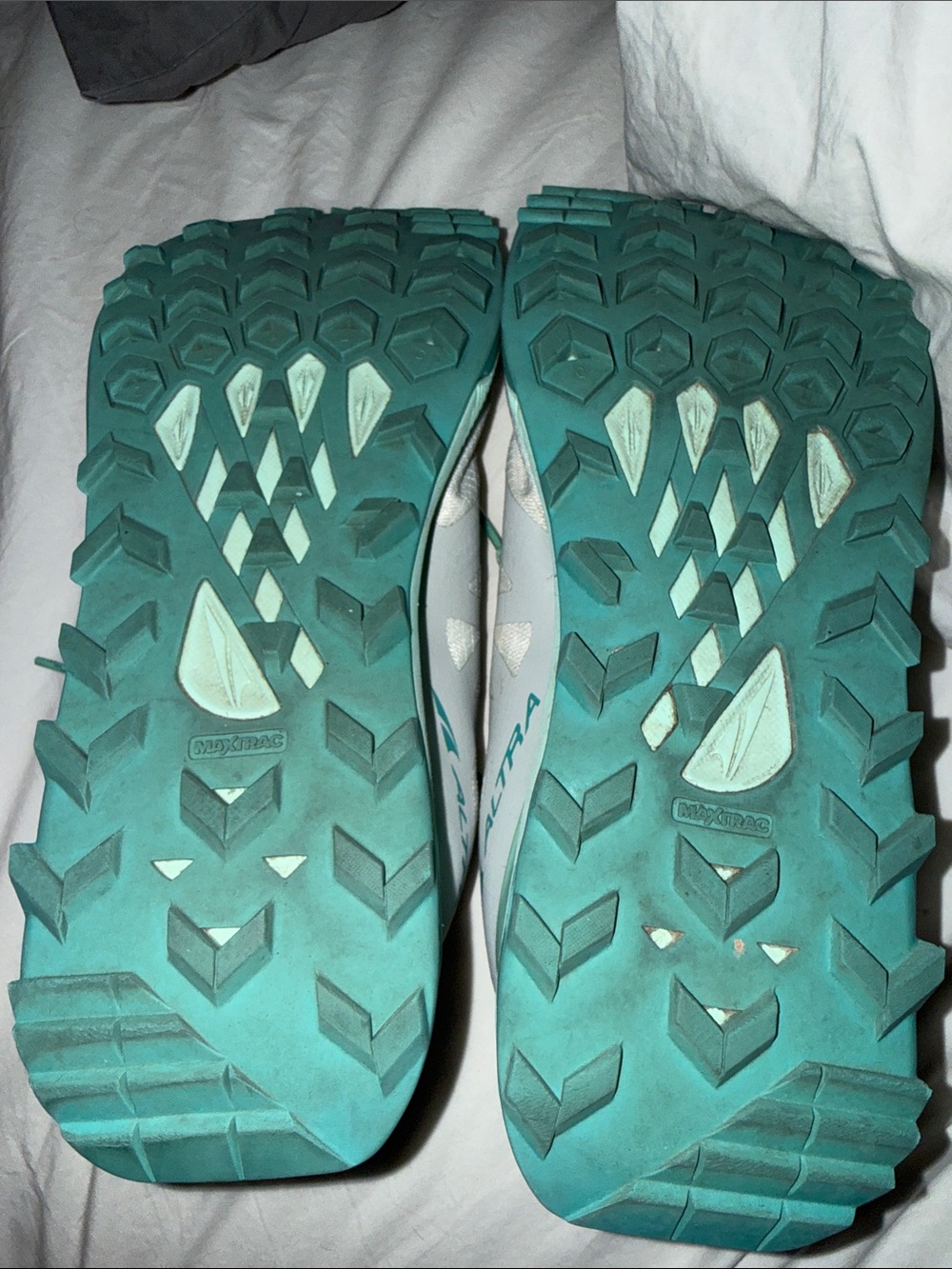 Light Gray & Mint Women’s Athletic Sneakers - Altra lone peak 7 - Picture 3 of 3